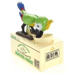 Insten Parrot Piggy Bank Robotic Coin Munching Toy Money Box, Green, 6.6x6.5 Inches -Children's Home GUEST a53d7341 25ad 4fd6 9fb3 5fce180b8f83