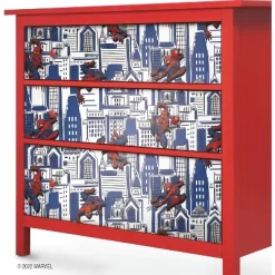 Spider-Man Cityscape Peel And Stick Wallpaper Red/Blue/Gray - RoomMates -Children's Home GUEST a54cb51a 23ad 4bbf 886b d18d2d1323f7