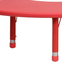 Flash Furniture 35"W X 65"L Half-Moon Plastic Height Adjustable Activity Table -Children's Home GUEST a5629b8e b7a1 4da3 acfc c7ea69121ec5