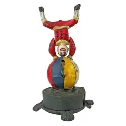 Design Toscano Spinning Acrobat Clown On Globe Authentic Iron Mechanical Bank -Children's Home GUEST a64e3499 0363 470b 94a6 b55b7d17adc2