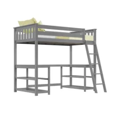 Max & Lily Twin-Size High Loft Bed With Wraparound Desk & Shelves -Children's Home GUEST a7bb3138 79e6 4e7f adb7 283a57b8f59a