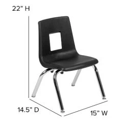 Emma And Oliver Student Stack School Chair - 12-inch -Children's Home GUEST a9ccb79a ea23 4048 9f19 c7c4a2207a5c