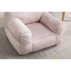 Kid's Velvet Upholstered Accent Chair, Memory Sponge Stuffed Bean Bag Chair-ModernLuxe -Children's Home GUEST aa27f896 6028 4f9d 85c6 cda3a52793ad