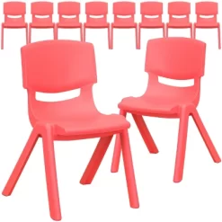 Flash Furniture 10 Pack Plastic Stackable School Chair With 12" Seat Height -Children's Home GUEST ac9bc333 42ed 4611 9c3c 02d70bf5042d