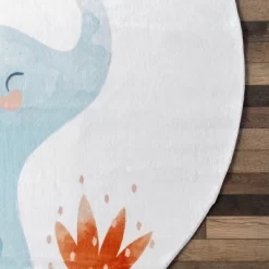 NuLOOM Elain Cheerful Elephant Machine Washable Kids Area Rug -Children's Home GUEST ad3cf07c dc68 4e9e bd9e 4ac0159e75bc