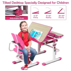 Costway Children Desk Chair Set Adjustable Study Table Drawer Winged Backrest Chair 16 Costway Children Desk Chair Set Adjustable Study Table Drawer Winged Backrest Chair -Children's Home GUEST aee8a052 8049 4cfa 9bf1 d38880088c9c