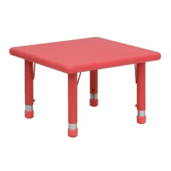 Flash Furniture 24" Square Plastic Height Adjustable Activity Table -Children's Home GUEST b21074ac b323 40e1 8336 f944973aa713