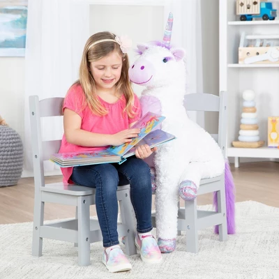 Melissa & Doug Wooden Chair Pair - Gray 7 Melissa & Doug Wooden Chair Pair - Gray - Image 5