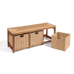 Badger Basket Kid's Storage Bench With Woven Top And Baskets Brown 16 Badger Basket Kid's Storage Bench With Woven Top And Baskets Brown -Children's Home GUEST b69b9f2a d292 4813 b19c 81950b9692ff