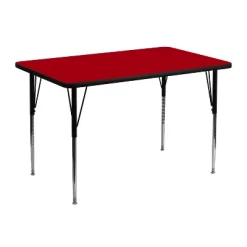 Flash Furniture 30''W X 48''L Rectangular Thermal Laminate Activity Table - Standard Height Adjustable Legs -Children's Home GUEST b8130225 4300 4d42 8328 eac43f3530fd 1