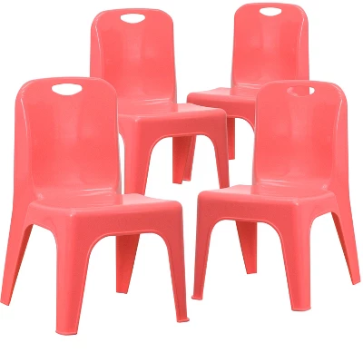 Flash Furniture 4 Pack Plastic Stackable School Chair With Carrying Handle And 11'' Seat Height 12 Flash Furniture 4 Pack Plastic Stackable School Chair With Carrying Handle And 11'' Seat Height - Image 10