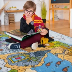 KC CUBS | Harry Potter Wizarding World Boy & Girl Kids Adventure Activity Educational Learning & Game Nursery Bedroom Classroom Rug -Children's Home GUEST ba49e99a bf78 40cd 94c7 83663948881c