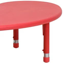 Flash Furniture 35"W X 65"L Half-Moon Plastic Height Adjustable Activity Table -Children's Home GUEST ba789946 f197 4a74 8ad9 a6f2fff957ec