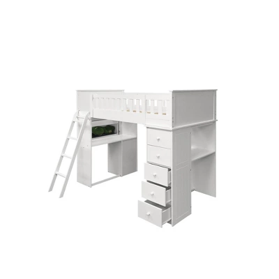 Twin Willoughby Kids' Loft Bed White - Acme Furniture 3 Twin Willoughby Kids' Loft Bed White - Acme Furniture
