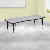 Flash Furniture 26"W X 60"L Rectangle Wave Flexible Collaborative Thermal Laminate Activity Table - Height Adjustable Short Legs -Children's Home GUEST bbdd2f70 eff8 4572 abbb 38168d37d2a5