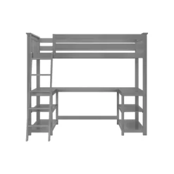 Max & Lily Twin-Size High Loft Bed With Wraparound Desk & Shelves -Children's Home GUEST bcd2e070 d1bc 4242 9ab6 ce150b1d7d0b