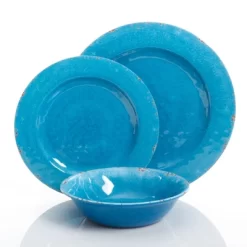 Gibson Studio California Mauna 12 Piece Assorted Crackle Decal Melamine Dinnerware Set -Children's Home GUEST bed775b4 7689 40e9 a700 d39c67daf457