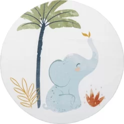 NuLOOM Elain Cheerful Elephant Machine Washable Kids Area Rug -Children's Home GUEST c1c699a6 dce5 49aa 9fb8 2ba4d7d11b79
