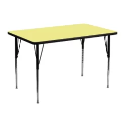 Flash Furniture 30''W X 48''L Rectangular Thermal Laminate Activity Table - Standard Height Adjustable Legs -Children's Home GUEST c2cc41a1 fa56 496b 89d8 0c786d5e89a0 1