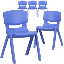 Emma And Oliver 5 Pack Plastic Stackable School Chair With 13.25" Seat Height -Children's Home GUEST c32844ba e00e 424c a4e3 7fe64b3fd15d