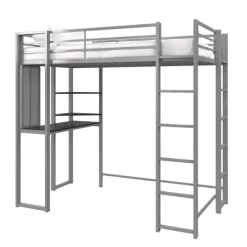 Twin Adele Loft Bed With Desk Silver - Room & Joy -Children's Home GUEST c4512612 89b9 4ee6 9390 20a04a32c759