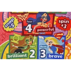 KC CUBS | DC Super Hero Girls Kids Hopscotch Number Counting Educational Learning & Game Play Nursery Bedroom Classroom Rug Carpet, 2' 7" X 6' 0" -Children's Home GUEST c7eb708f e777 4580 8325 f4a38442133c