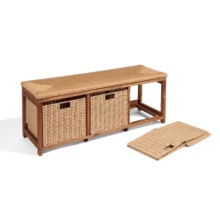 Badger Basket Kid's Storage Bench With Woven Top And Baskets Brown 15 Badger Basket Kid's Storage Bench With Woven Top And Baskets Brown -Children's Home GUEST c8f0260f 4022 4d68 85c8 39ffbead22af