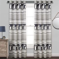52"x84" Set Of 2 Llama Striped Room Darkening Curtain Panels - Lush Décor -Children's Home GUEST ca3c2192 3564 4707 a033 1d82e2338e50
