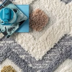 Kirsty Colorful Checkers Kids Tassel Area Rug -Children's Home GUEST ca49fc72 387a 468d b953 336d9da61759