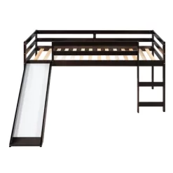 Twin Size Loft Bed With Slide - ModernLuxe -Children's Home GUEST ca900bde 809b 487e a805 fc2c04a7664b