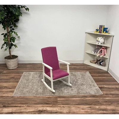Kids' Rocking Chair With Fully Upholstered And Seat Back Pink - Gift Mark 4 Kids' Rocking Chair With Fully Upholstered And Seat Back Pink - Gift Mark - Image 2