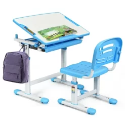Costway Height Adjustable Children's Desk Chair Set Multifunctional Study Drawing -Children's Home GUEST cc5ef6b1 3427 4d6e b3a1 28a3a111bc56