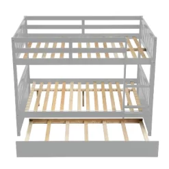 Full Over Full Bunk Bed With Trundle Bed And Ladder-ModernLuxe -Children's Home GUEST cc86abd7 e163 43a6 a99c 1425c1de03a1