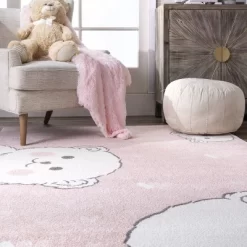 NuLOOM Harlee Kids Bear Nursery Or Playroom Area Rug -Children's Home GUEST ccb59023 e8c5 4856 87bb f62efdf86c56