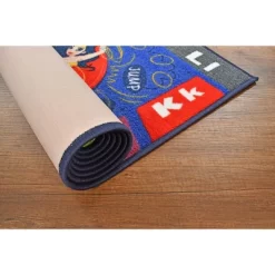 KC CUBS | Justice League Boys & Girls Kids Hopscotch Number Counting Educational Learning & Game Nursery Bedroom Classroom Rug Carpet, 2' 7" X 6' 0" -Children's Home GUEST ce237763 ab21 4e29 9074 129ab5aee346