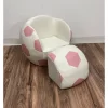 Upholstered Soccer Ball Chair With Pull Out Ottoman Pink/White - Gift Mark 2 Upholstered Soccer Ball Chair With Pull Out Ottoman Pink/White - Gift Mark -Children's Home GUEST ce2d3545 2ea5 4f6b b78d b5c42a828999