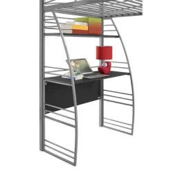 Andy Metal Loft Bed With Integrated Desk And Shelves - Room & Joy -Children's Home GUEST ceb23394 0a42 401d 9449 82e73fa57fc1