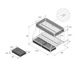 Twin Over Full Jeremy Bunk Bed With Storage Drawers Black - Room & Joy -Children's Home GUEST cfcdd574 4234 4365 ba39 22ad00b68b7b