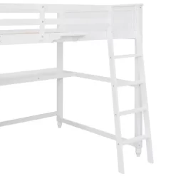 Full Size Wooden Loft Bed With Drawers, Shelves And Desk - ModernLuxe -Children's Home GUEST cfe010f3 25d5 4f8d a615 8211f8e46d4e