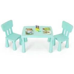 Costway Kids Table & 2 Chairs Set Toddler Activity Play Dining Study Desk Baby Gift -Children's Home GUEST d0dc71b7 b50f 413c 9d48 e77b05ba841a
