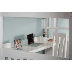Full Highlands Loft Bed With Desk, Chair And Hanging Nightstand White - Hillsdale Furniture -Children's Home GUEST d0e1da14 344f 4591 ae84 ed3ddd8f1096