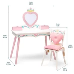 Princess Vanity Table And Chair Set - WildKin -Children's Home GUEST d6dd463c 2ed1 4552 923f ade83f386cff