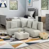 Tibbetts Kids' Sectional With Ottoman Gray/White - HOMES: Inside + Out -Children's Home GUEST d896ea2e 907a 4014 89e8 26f68222654e