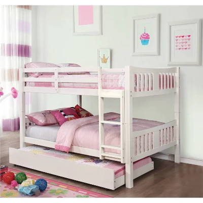 HOMES: Inside + Out Full Over Full Kids' Clare Bunk Bed White - IoHOMES 4 HOMES: Inside + Out Full Over Full Kids' Clare Bunk Bed White - IoHOMES - Image 2