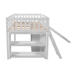 Low Twin Loft Bed With Bookcase, Separate Three Drawers, Pulling Ladder And Slide - ModernLuxe -Children's Home GUEST d9e1ef55 a7f3 4320 af80 a93010b9bf16