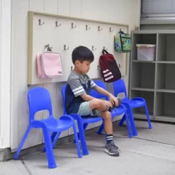 ECR4Kids SitRight Plastic Children’s Chair, Indoors And Outdoors, 11in Seat Height, 4-Pack -Children's Home GUEST da29d9c0 f713 4740 b438 9947233f4c0c