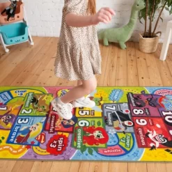 KC CUBS | DC Super Hero Girls Kids Hopscotch Number Counting Educational Learning & Game Play Nursery Bedroom Classroom Rug Carpet, 2' 7" X 6' 0" -Children's Home GUEST db87196b d718 45d3 974d 9cb5c106a8b5