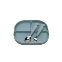 Loulou Lollipop Divided Plate With Lid - Blue - 2ct -Children's Home GUEST dc367b27 632b 40d2 b9aa 4561fe073e57