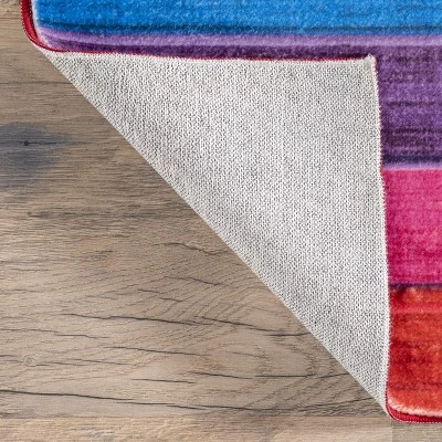 NuLOOM Henriette Rainbow Machine Washable Kids Area Rug 8 NuLOOM Henriette Rainbow Machine Washable Kids Area Rug - Image 6