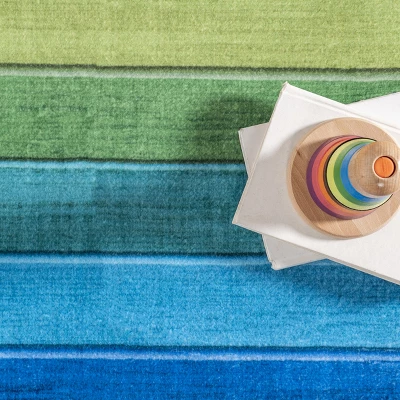 NuLOOM Henriette Rainbow Machine Washable Kids Area Rug 7 NuLOOM Henriette Rainbow Machine Washable Kids Area Rug - Image 5